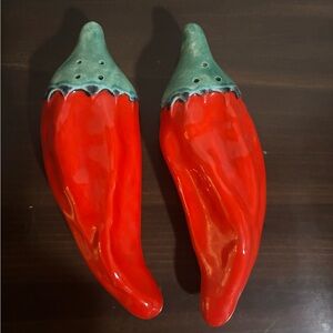 Chili Pepper Salt and Pepper Shakers